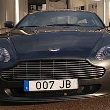 image of Aston Martin car like the one driven in Spectre movie